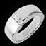 Trilogie mit Spannfassung in Weissgold - 3 Diamanten