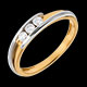 Juwelieren trilogie bipolaire weiss und gelbgold diamanten
