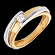 Gold Schmuck solitar bipolaire weiss und gelbgold