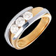 Schmuck trilogie bipolaire en weiss und gelbgold 077 karat