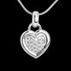 Frau anhanger gerahmtes herz weissgold 041 karat 18 dia