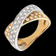 Geschenk Frau ring ellipse voll besetzt 05 karat 36 diamanten