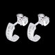 Geschenk ohrringe halbmond weissgold 12 diamanten
