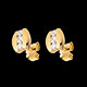 Juwelieren ohrstecker trilogie mit spannfassung gelbgold 023
