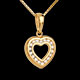 kaufen herzanhanger spiegelbild gelbgold 025 karat 18 dia