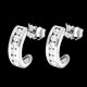 Geschenk Frauen ohrringe halbmond weissgold 041 karat 12 diamanten