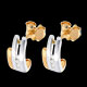 Gold Schmuck ohrringe trilogie spannfassung gelb und weissgold
