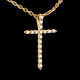 Gold Schmucke anhanger kreuz gelbgold 17 diamanten