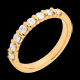 Juwelier trauring semi pave gelbgold krappenfassung 05 kara
