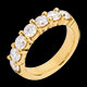 Geschenke Frauen trauring semi pave gelbgold krappenfassung 157 kar