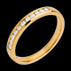Juwelier trauring semi pave gelbgold kanalfassung 11 diaman