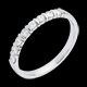 Schmuck trauring semi pave weissgold krappenfassung 03 kar