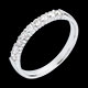 Geschenk Frau trauring semi pave weissgold krappenfassung 025 ka