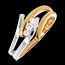 Kauf Trilogiering Arabesque in Weiss- und Gelbgold - 3 Diamanten