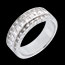 Gold Schmucke Ring Princesse in Weissgold - 0.87 Karat - 35 Diamanten
