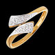 Frau ring ruban gelbgold 10 diamanten