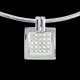 Gold Schmucke collier carre weissgold 045 karat 25 diamanten
