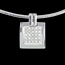 On-line Verfkauf Collier carr� in Weissgold - 0.45 Karat - 25 Diamanten