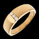 Geschenk trilogie mit spannfassung gelbgold diamanten