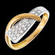 Geschenke ring meerjungfrau weiss und gelbgold 20 diamanten