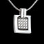 Geschenke Frau Anh�nger Carr� in Weissgold - 0.24 Karat - 16 Diamanten