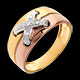 Juwelieren ring lacet gelbgold diamanten