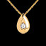 Gold Schmucke Diamant Collier Phiole in Gelbgold