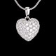 Frau anhanger funkelndes herz in weissgold 04 karat 50