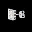 Schmuck Ohrstecker carr� in Weissgold - 0.27 Karat - 18 Diamanten
