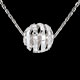 Geschenke collier amour en cage in weissgold 11 diamanten