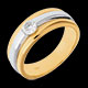 Gold Schmucke solitar eklipse weiss und gelbgold 028 karat
