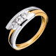 Juwelieren trilogie bipolaire weiss und gelbgold 041 karat di
