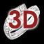 Gold Schmuck Solit�r Funkelndes Auge in Weissgold - 0.63 Karat - 19 Diamanten