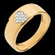 Geschenke Frau ring herz gelbgold 13 diamanten