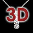 Geschenk Frauen Collier P�pite in Weissgold - 0.55 Karat - 3 Diamanten