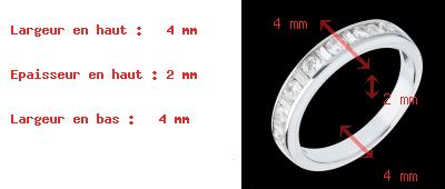 On-line Verk�ufe Trauring semi pav� in Weissgold - Kanalfassung  - 0.65 Karat - 8 Diamanten
