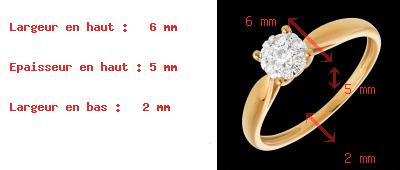 On-line Verfkauf Zarter Ring in Gelbgold Diamantsph�re - 7 Diamanten