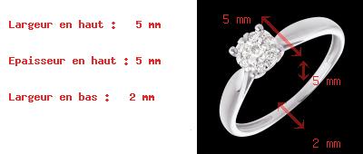 Juwelieren Zarter Ring in Weissgold Diamantsph�re - 7 Diamanten