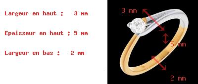 Geschenk Frau Solit�rring Broche in Gelb- und Weissgold - 0.23 Karat