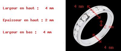 Juwelier Trauring zur H�lfte mit Diamanten besetzt in Weissgold  - Kanalfassung - 0.75 Karat - 9 Diamanten