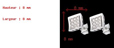 kaufen Ohrstecker carr� in Weissgold - 0.27 Karat - 18 Diamanten