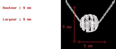Geschenk Frau Collier Amour en Cage in Weissgold - 11 Diamanten