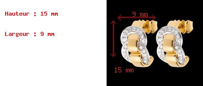 Geschenke Ohrringe fermoir in Gelbgold - 0.23 Karat - 38 Diamanten