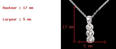 kaufen Collier P�pite in Weissgold - 0.55 Karat - 3 Diamanten