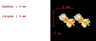 Geschenk Diamantohrstecker in Gelbgold - 3 Krappen - 0.7 Karat
