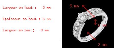 Geschenk Solit�rring Tsarine - Weissgold besetzt mit 41 Diamanten - 0.7 Karat