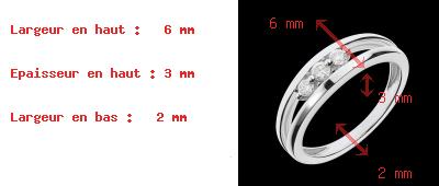 Geschenke Frau Trilogie-Ring Untiefe - Wei�gold mit 3 Diamanten