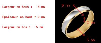 on-line Kauf Trauring Dandy aus Gelbgold und Weissgold