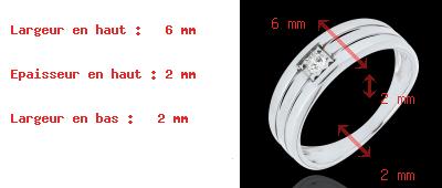 Geschenk Ring Dreirangig in Wei�gold